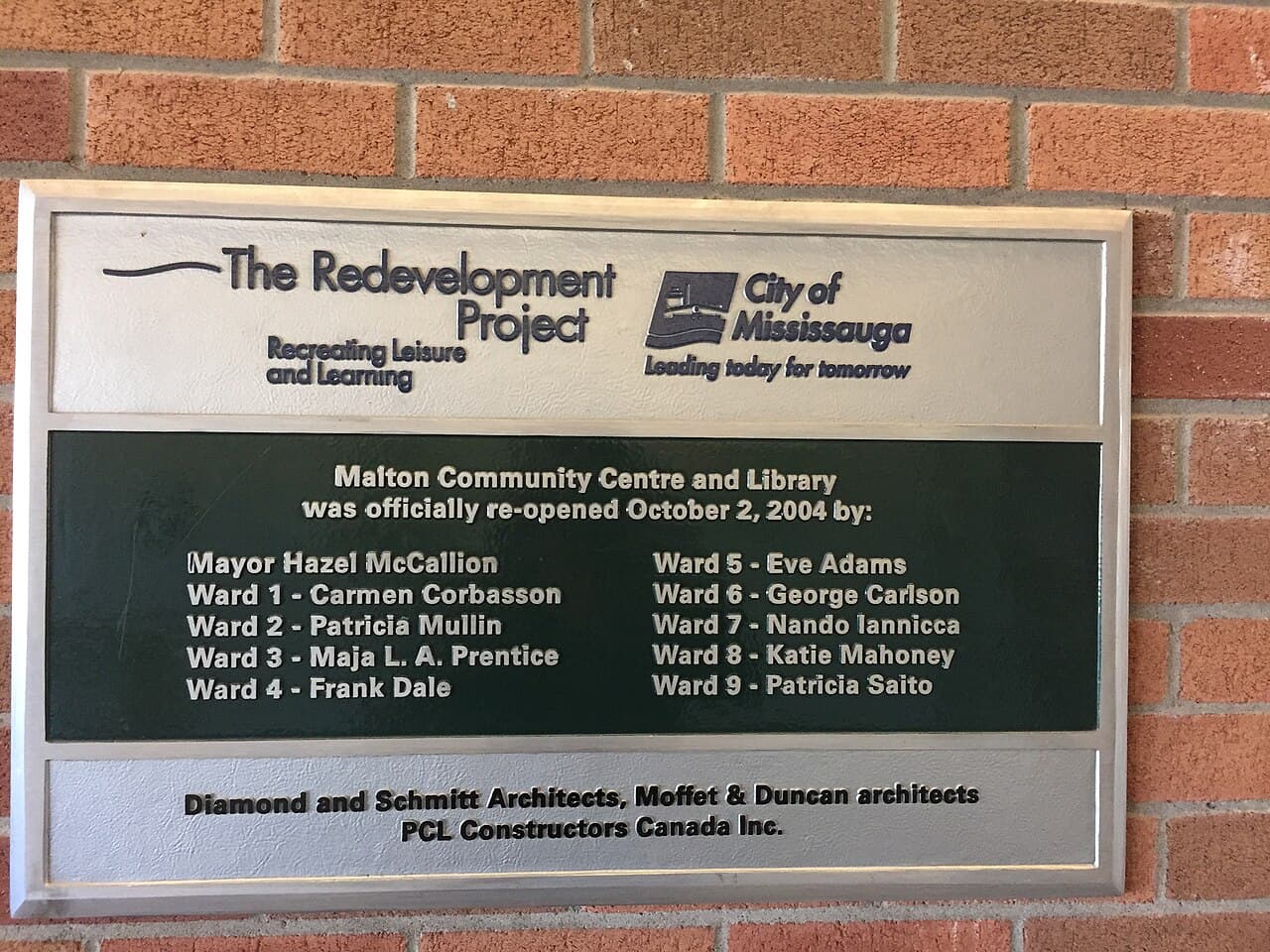 Exterior of Malton Community Centre and Library in Mississauga.